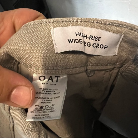OAT NY - HIGH-RISE WIDE LEG JEAN IN OAT MILK women’s size 30 - Picture 3 of 11